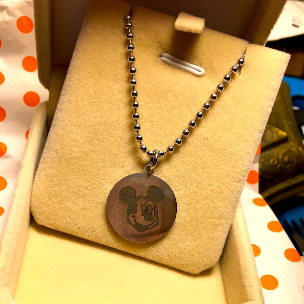 Stainless steel Mickey Charm necklace